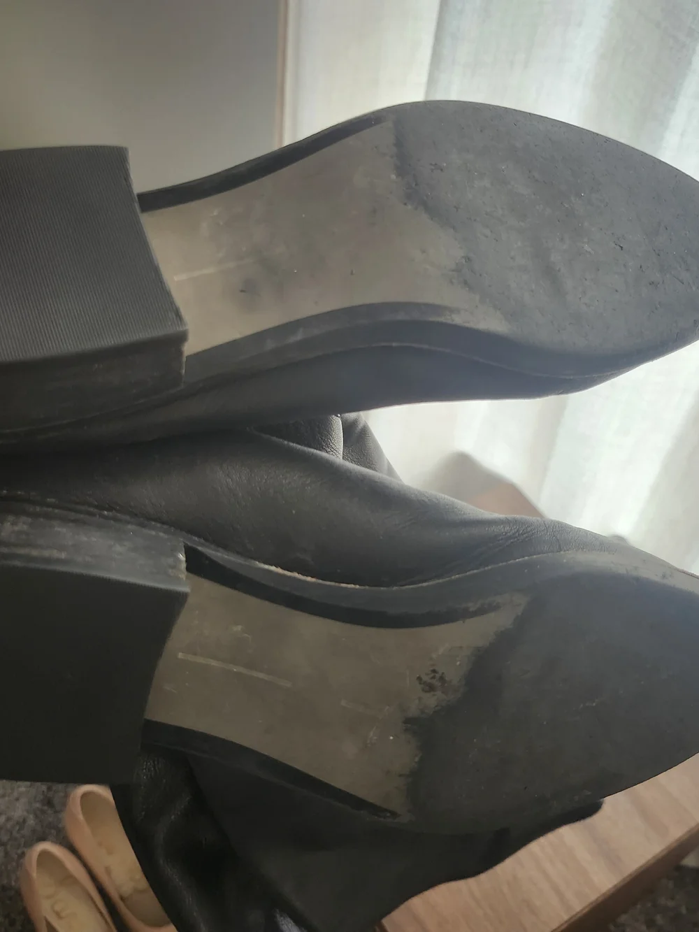 Dolce Vita Size 6.5 Black Over-the-Knee Leather Boots